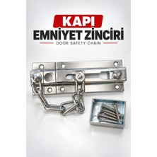 Alıç Zincirli Kapı Emniyet Kilidi Sürgülü Metal Kapı Güvenlik Mandalı Ekstra Kapı Kilidi – Krom