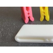 Kpln Store 3D Baskı Çok Amaçlı Poşet Ağzı Kapatma Klipsi 20'li Set Gıda Poşeti ve Kablo Sıkıştırıcı Klips - Beyaz