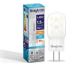 Braytron G4 Duylu LED Ampul 12V 6500 K Beyaz Işık