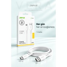 Jopus Micro Usb 18W Hızlı Şarj Kablosu 1 Metre Beyaz