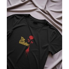 Buzagi Unisex Tişört The Godfather Siyah %100 Organik Pamuk