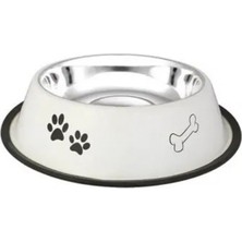 Oripet Pati-Kemik Desenli Çelik Köpek Mama Kabı 24 Oz