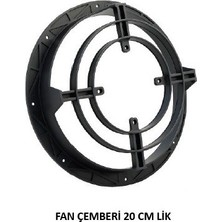 Universal Fan Çemberi Plastik 20 cm (Siyah)