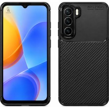 Wowacs Vivo Y31 Uyumlu Kılıf Karbon Tasarım Kamera Korumalı Silikon Telefon Kılıfı Kapak