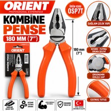 Orient Kombine Pense Izoleli Ergonomik Sap 180 mm 7'inçh Sağlam Kalite Ürün Kodu : OSP7T
