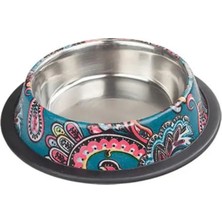 Oripet Asr(Isbl) Hint Desenli Yeşil Köpek Mama Su Kabı 16OZ