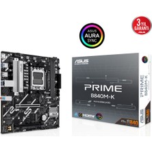 Asus Prıme B840M-K, 8000MHZ, 2xddr5, 2x M.2, Hdmı, Am5 Soket Anakart