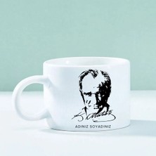 Çılgıntrend Kişiye Özel Atatürk Imzalı Kupa Bardak – Isme Özel Atatürk Portreli Seramik Kupa