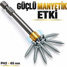 Vosco Ph2 65 mm Bits Uç Mıknatıslı Yıldız Vidalama Ucu (1 Adet)