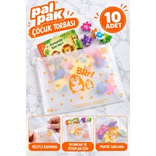 Palpak Bebek ve Çocuk Ürünleri Için Penguen Desenli Fermuarlı Saklama Torbası ( 26X33 cm ) 10 Adet