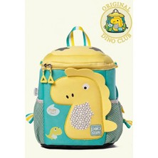 Nioni Unisex Çocuk Sırt Çantası Sarı Renkli Dinazor Figürlü Orta Boy 0-15 L Kapasite