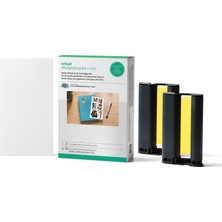 Cricut 2013401 Stickerpix Print + Cut Parlak Beyaz Sticker Kağıdı 10X18CM 72 Adet + 2 Mürekkep