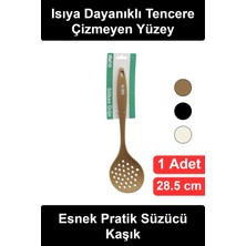 Wonara #mutfak Silikon Kevgir 28.5 cm Delikli Süzgeç Kepçe Isıya Dayanıklı Çizmeyen Yüzey Ergonomik Saplı Haşlama Süzme Servis Mutfak Gereci Tencere Tava Dostu Renkli Model Bulaşık Makinesinde Yıkanabilir