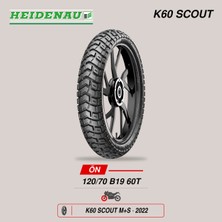 Heidenau K60 Scout M+S 120/70 B19 60T Ön Motosiklet Lastiği (2022)