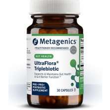 Metagenics Ultraflora Triplebiotic With Akkermansia, 30 Capsules Prebiotic, Probiotic And Postbiotic Blend, Shelf-Stable, Digestive Balance, Microbiome, Gut Barrier And Immune Support
