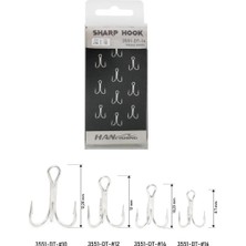 Han Fishing Sharp Hook Üçlü Iğne 10 Adet