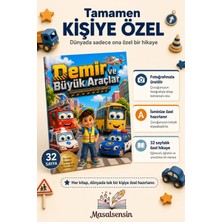 Masalsensin Taşıtlar ve Meslekler Kişiye Özel Çocuk Kitabı - Isme Özel Masal - Erkek Çocuğa Hediye