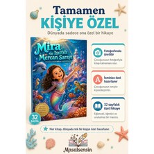 Masalsensin Deniz Kızı Kişiye Özel Çocuk Hikaye Kitabı - Isme Özel Masal - Kız Çocuğa Doğum Günü Hediyesi