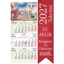 Sticker Art 2027 Orta Boy Kuşe Gemici Takvimi Denizci Duvar Takvimi 31x70 cm