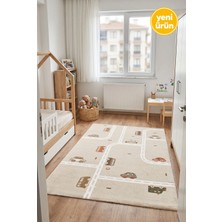 Serenza Living Serenza Home Living Tiny Tales 0A415A Yumuşak Dokulu Çocuk Odası Halısı 120 x 120 cm