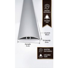 Zirve Alüminyum Geniş Ekstra Kalın 90 cm x 4 cm Kapı Eşik Profili Parke Kapı Altı Çıtası Alüminyum