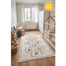 Serenza Living Serenza Home Living Tiny Tales 0A419A Yumuşak Dokulu Çocuk Odası Halısı 120 x 120 cm