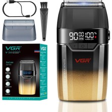 VGR Voyager Şarjlı Tıraş Makinesi | V-308 - Çift Titanyum Folyo 9000 Rpm 150 Dakika - Sarı