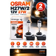 Osram H27W/2 Original 12V 27W Sis Far Ampulü Standart Halojen Sarı Işık Ikili Set 2 Adet