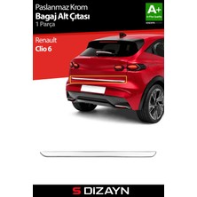 Drs Tuning S-Dizayn Renault Clio 6 Krom Bagaj Alt Çıtası 2025 Üzeri A+ Kalite