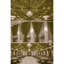 İlmek Süsleme Kumaşı Haki Rengi 320CM - Restoran, Otel, Düğün Salonu ve Organizasyonlar için