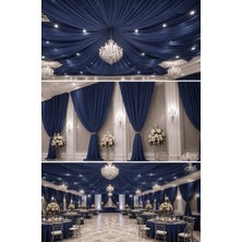 İlmek Süsleme Kumaşı Gece Mavisi 320CM - Restoran, Otel, Düğün Salonu ve Organizasyonlar için