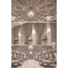 İlmek Süsleme Kumaşı Çikolata Rengi 320CM - Restoran, Otel, Düğün Salonu ve Organizasyonlar için