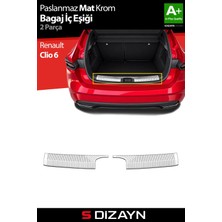 Drs Tuning S-Dizayn Renault Clio 6 Krom Bagaj Iç Eşiği (Mat Krom) 2025 Üzeri A+ Kalite