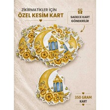 Etiket Dükkanı Zikirmatik Sarı Çiçek Temalı Hediyelik Kart - 10 Adet