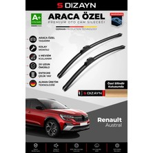 Drs Tuning S-Dizayn Renault Austral Ön Cam Silecek Seti 2023 Üzeri Premium Araca Özel 65-48 cm A+ Kalite