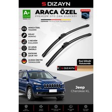 Drs Tuning S-Dizayn Jeep Cherokee Kl Ön Cam Silecek Seti 2013-2023 Premium Araca Özel 65-45 cm A+ Kalite