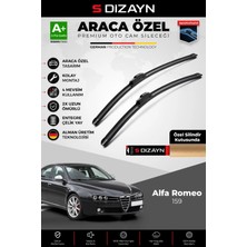 Drs Tuning S-Dizayn Alfa Romeo 159 Ön Cam Silecek Seti 2005-2010 Premium Araca Özel 55-45 cm A+ Kalite