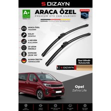 Drs Tuning S-Dizayn Opel Zafira Life Ön Cam Silecek Seti 2019 Üzeri Premium Araca Özel 65-48 cm A+ Kalite