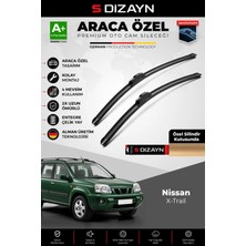 Drs Tuning S-Dizayn Nissan X-Trail Ön Cam Silecek Seti 2001-2007 Premium Araca Özel 60-40 cm A+ Kalite