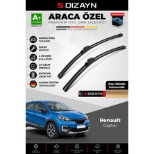 Drs Tuning S-Dizayn Renault Captur Ön Cam Silecek Seti 2016-2020 Premium Araca Özel 65-35 cm A+ Kalite