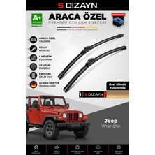 Drs Tuning S-Dizayn Jeep Wrangler Ön Cam Silecek Seti 1997-2006 Premium Araca Özel 55-50 cm A+ Kalite