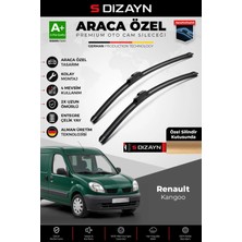 Drs Tuning S-Dizayn Renault Kangoo Ön Cam Silecek Seti 1997-2007 Premium Araca Özel 50-50 cm A+ Kalite