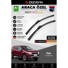 Drs Tuning S-Dizayn Fiat Fullback Ön Cam Silecek Seti 2016 Üzeri Premium Araca Özel 55-45 cm A+ Kalite