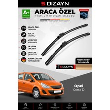 Drs Tuning S-Dizayn Opel Corsa D Ön Cam Silecek Seti 2006-2014 Premium Araca Özel 65-40 cm A+ Kalite