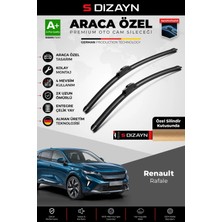 Drs Tuning S-Dizayn Renault Rafale Ön Cam Silecek Seti 2023 Üzeri Premium Araca Özel 65-48 cm A+ Kalite