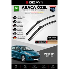 Drs Tuning S-Dizayn Peugeot 207 Hb Ön Cam Silecek Seti 2012-2015 Premium Araca Özel 65-43 cm A+ Kalite