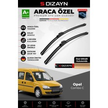 Drs Tuning S-Dizayn Opel Combo C Ön Cam Silecek Seti 2002-2012 Premium Araca Özel 50-40 cm A+ Kalite