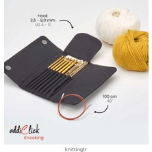 Addi Tığ Set 8 Li Siyah Çantalı