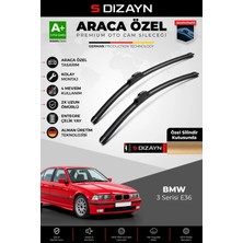 Drs Tuning S-Dizayn Bmw 3 Serisi E36 Ön Cam Silecek Seti 1990-2000 Premium Araca Özel 53-50 cm A+ Kalite