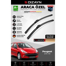 Drs Tuning S-Dizayn Peugeot 206 Hb Ön Cam Silecek Seti 2009-2012 Premium Araca Özel 65-40 cm A+ Kalite